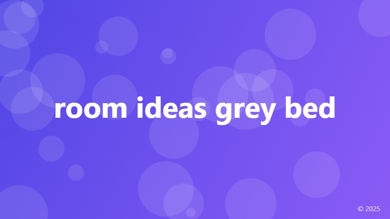 room ideas grey bed
