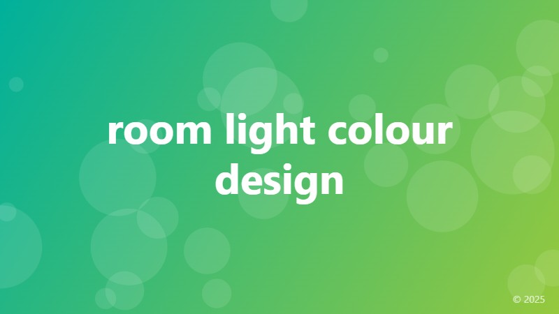 room light colour design