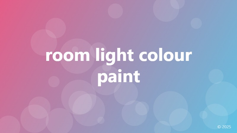 room light colour paint