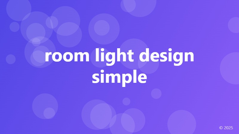 room light design simple