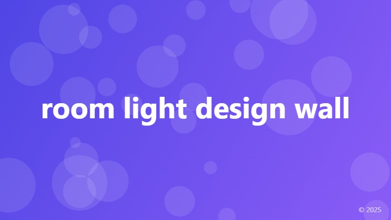 room light design wall
