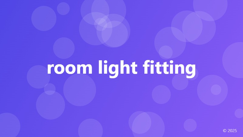 room light fitting