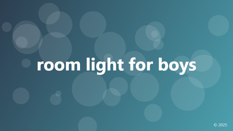 room light for boys