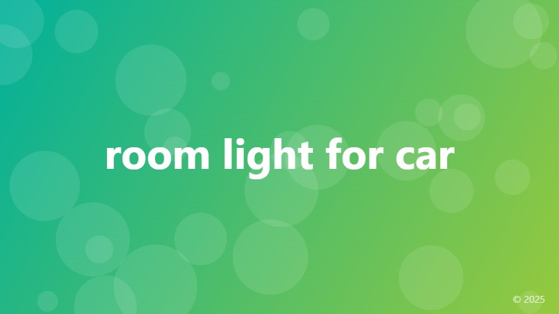 room light for car