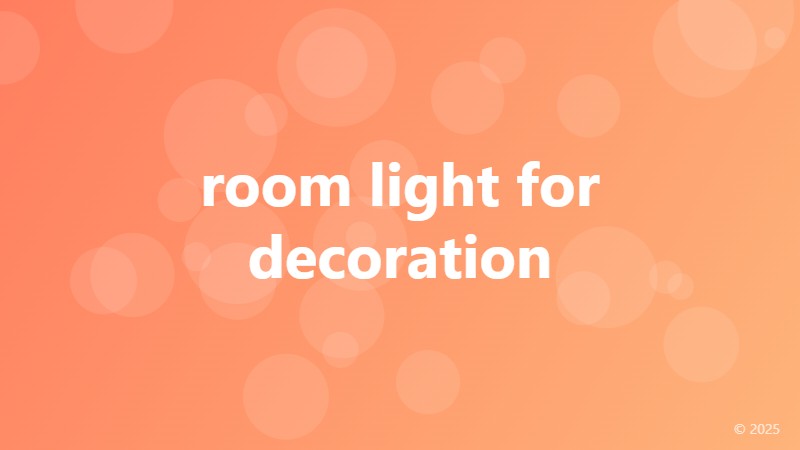 room light for decoration
