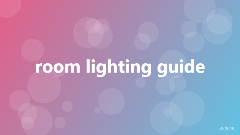 room lighting guide