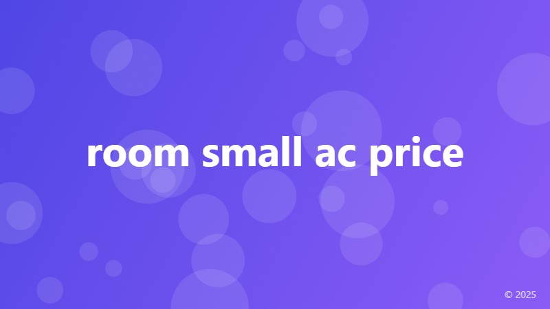 room small ac price