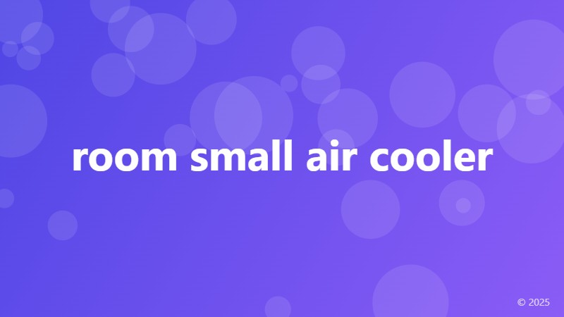 room small air cooler