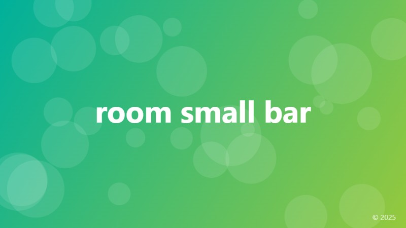 room small bar