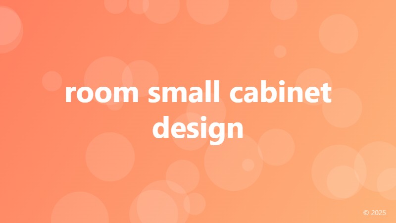 room small cabinet design