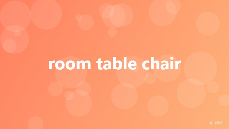 room table chair