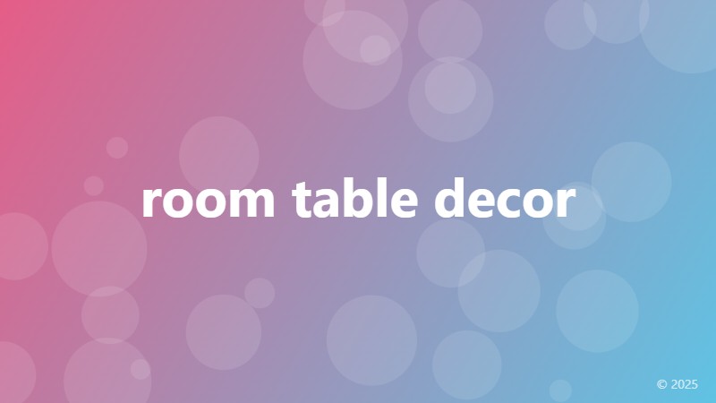room table decor