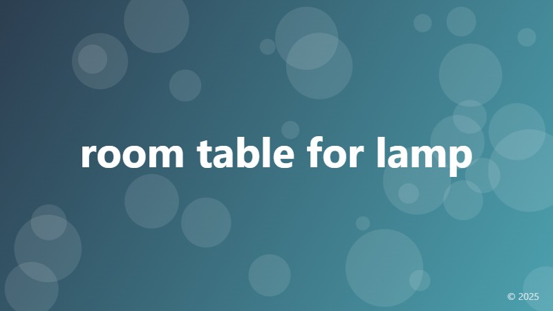 room table for lamp