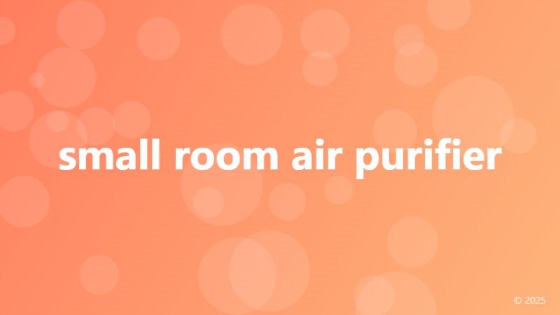 small room air purifier