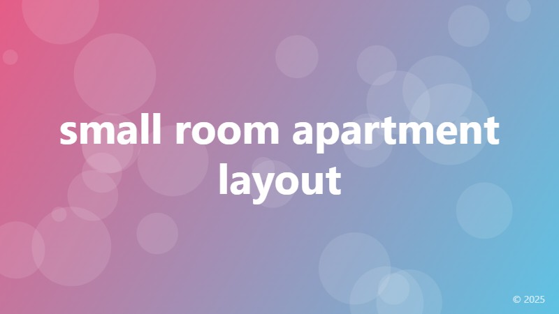 small room apartment layout