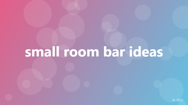 small room bar ideas