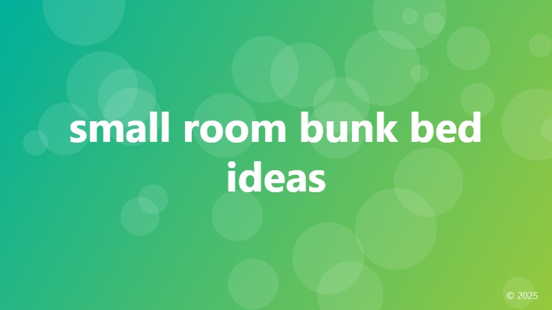 small room bunk bed ideas