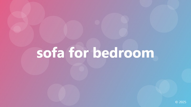 sofa for bedroom
