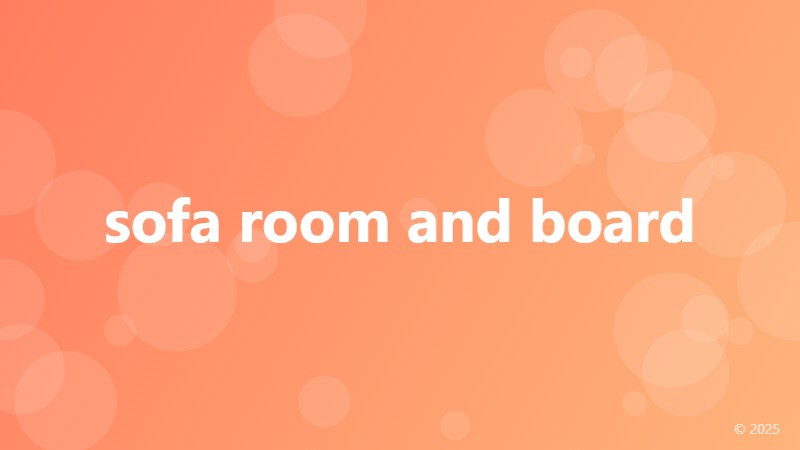sofa room and board