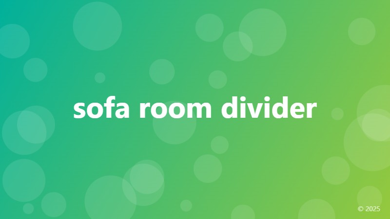 sofa room divider